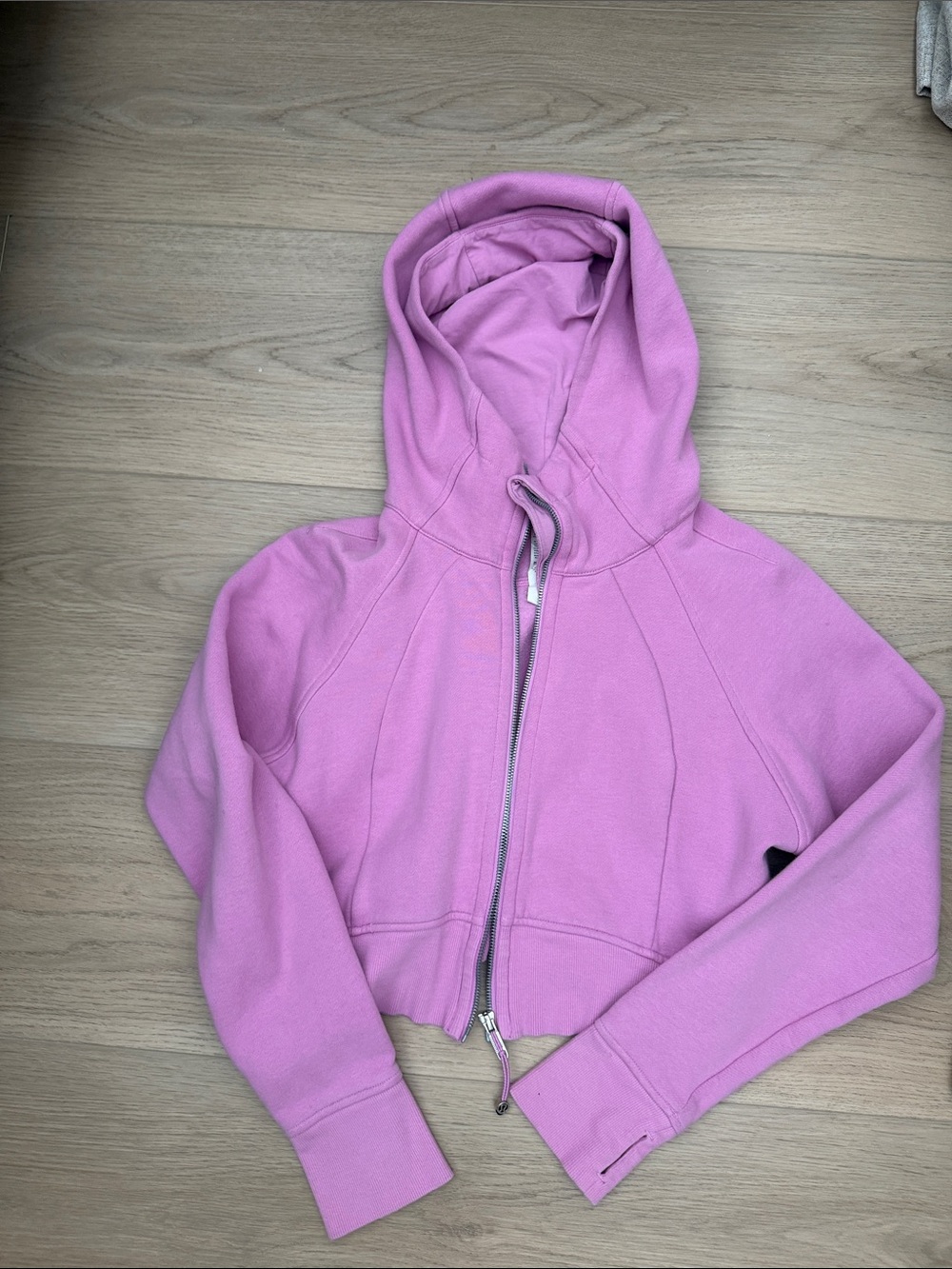 Lululemon Women's Pink Hooded Zip Crop Jacket